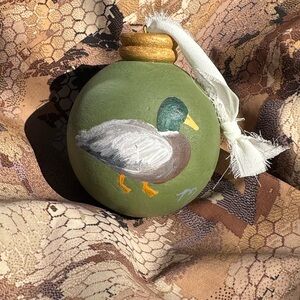✨Hand-Painted🎨Mallard Duck Ornament🦆
